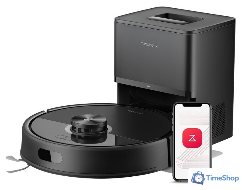 Робот-пылесос Roborock Q7T+ (евровилка, с английской озвучкой, черный) - Изображение №1 — Интернет-магазин Time-Shop