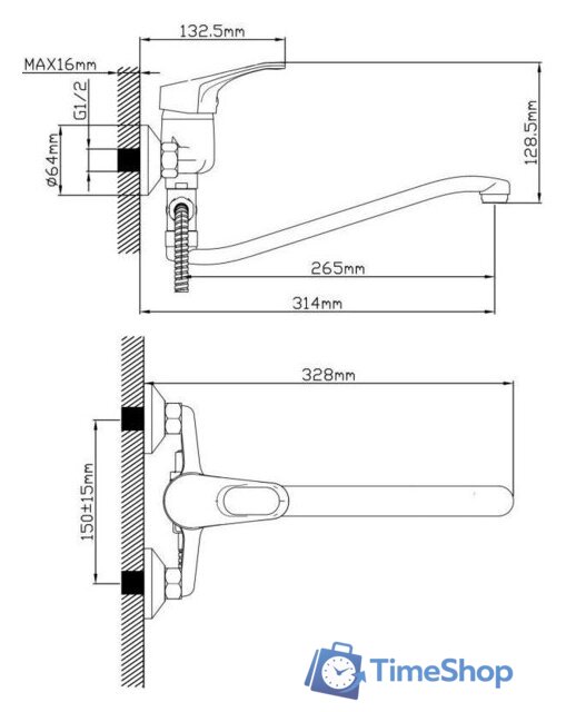 Смеситель AV Engineering AVBAS7-A294-421 - Изображение №2 — Интернет-магазин Time-Shop