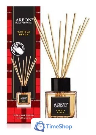 Аромадиффузор Areon Sticks Reed Vanilla Black ARE-RHP02 (50 мл) - Изображение №1 — Интернет-магазин Time-Shop