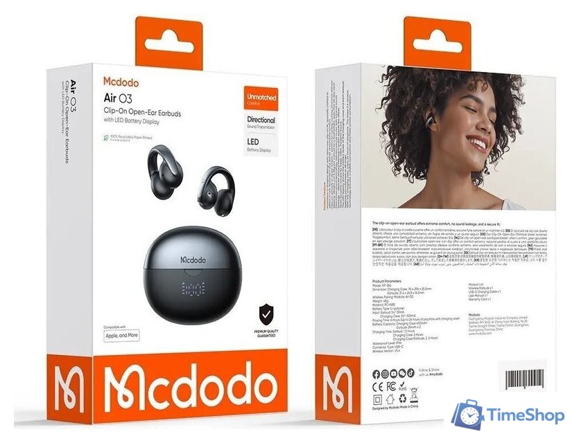 Наушники McDodo Air O3 (черный) - Изображение №7 — Интернет-магазин Time-Shop