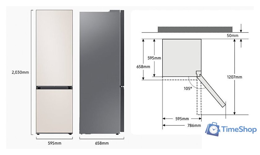 Холодильник Samsung Bespoke RB38A7B6AAP/EF - Изображение №6 — Интернет-магазин Time-Shop