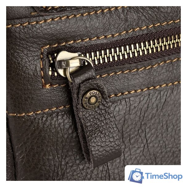 Сумка через плечо Poshete 253-5238-29-DBW (коричневый) - Изображение №5 — Интернет-магазин Time-Shop