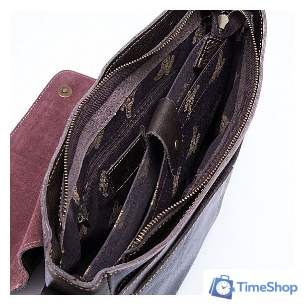 Сумка через плечо Poshete 253-5238-29-DBW (коричневый) - Изображение №4 — Интернет-магазин Time-Shop