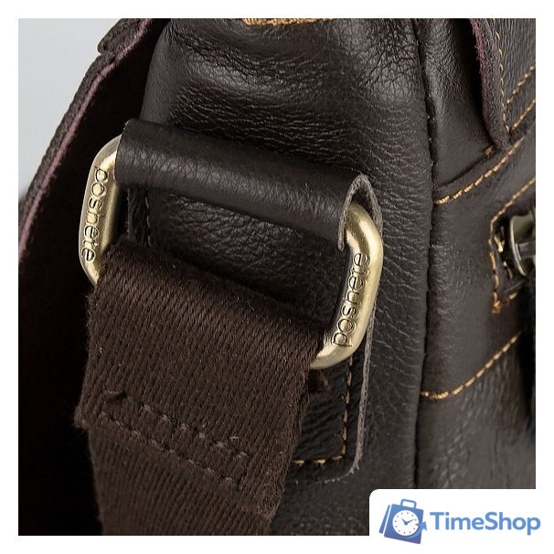 Сумка через плечо Poshete 253-5238-29-DBW (коричневый) - Изображение №7 — Интернет-магазин Time-Shop