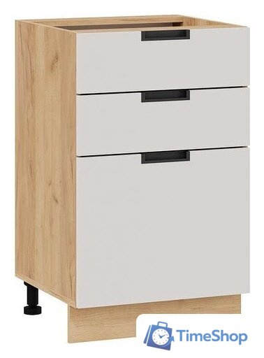 Шкаф напольный Трия Гренада 1Н5Я3 (дуб крафт золотой/холст мокко) - Изображение №1 — Интернет-магазин Time-Shop