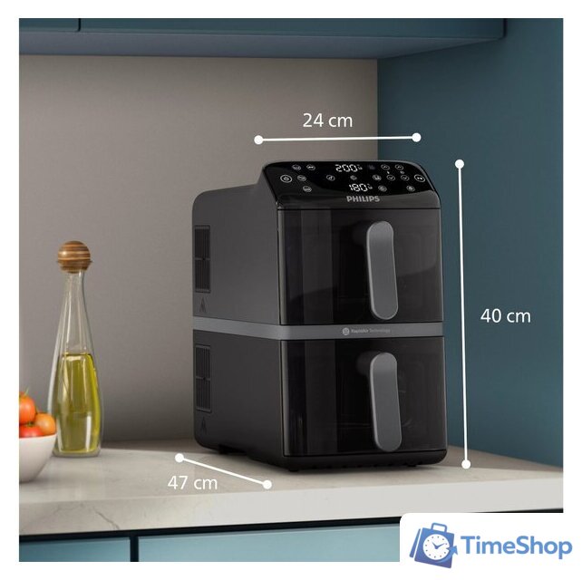 Аэрогриль (аэрофритюрница) Philips Ovi Seria 4000 NA460/00 - Изображение №3 — Интернет-магазин Time-Shop