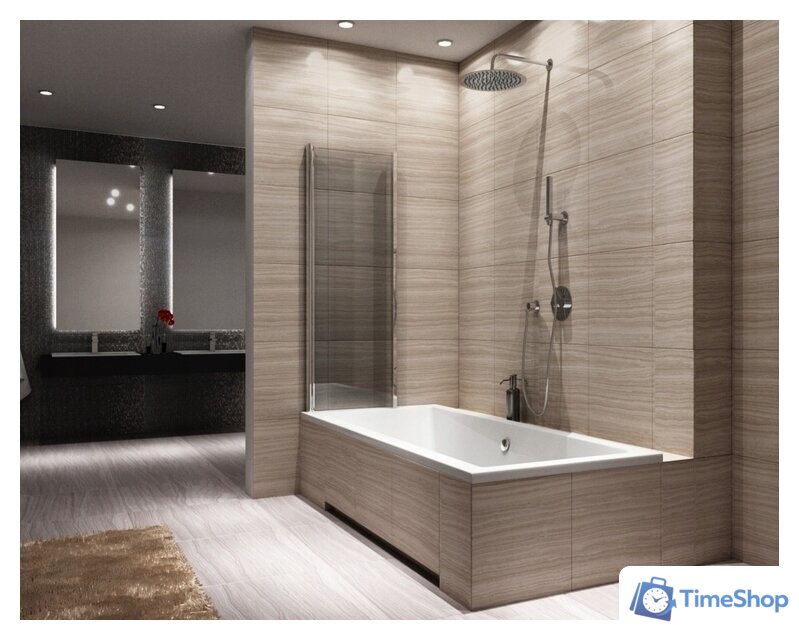 Стеклянная шторка для ванны Rea Agat-2 80 - Изображение №3 — Интернет-магазин Time-Shop