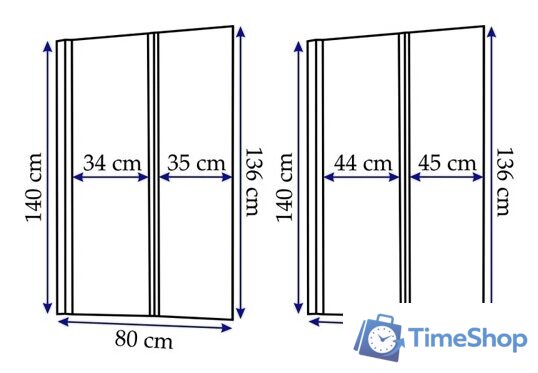 Стеклянная шторка для ванны Rea Agat-2 80 - Изображение №5 — Интернет-магазин Time-Shop