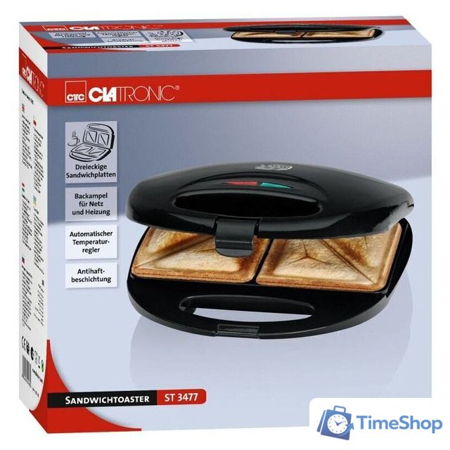Сэндвичница Clatronic ST 3477 (черный) - Изображение №7 — Интернет-магазин Time-Shop