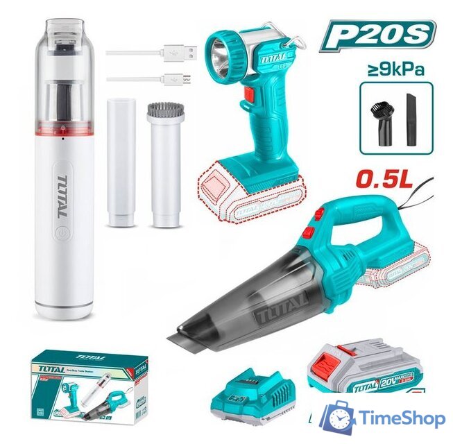  Total TOSLI20668 (пылесос, фонарь, 1 АКБ) - Изображение №1 — Интернет-магазин Time-Shop