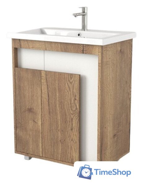  Дабер Тумба под умывальник 015 Cersanit Como 70 Т15.7C.0.21 (дуб галифакс/белый) - Изображение №1 — Интернет-магазин Time-Shop