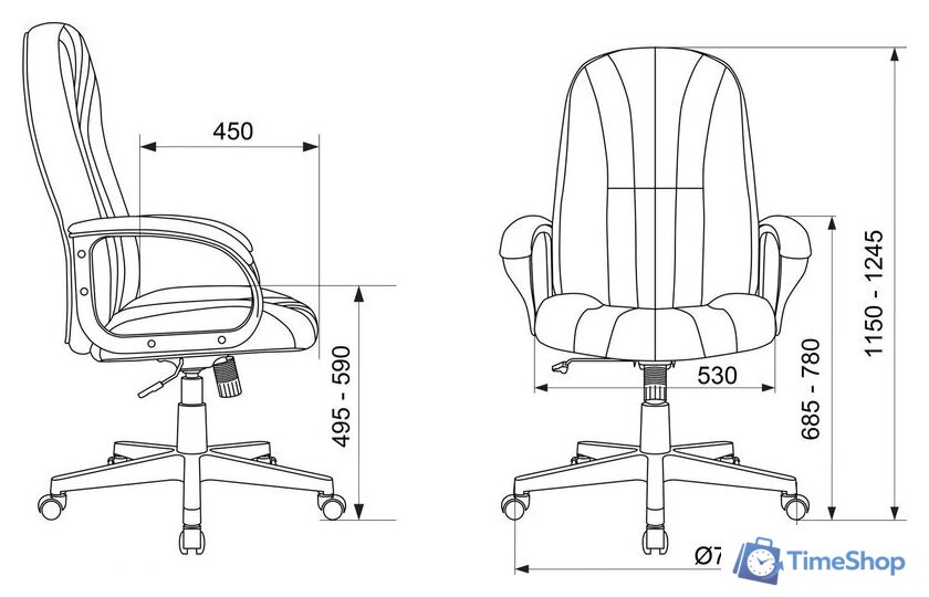 Офисное кресло Бюрократ T-898AXSN (зеленый 38-407) - Изображение №6 — Интернет-магазин Time-Shop