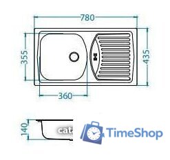 Кухонная мойка Alveus Basic 150 1136532 - Изображение №2 — Интернет-магазин Time-Shop