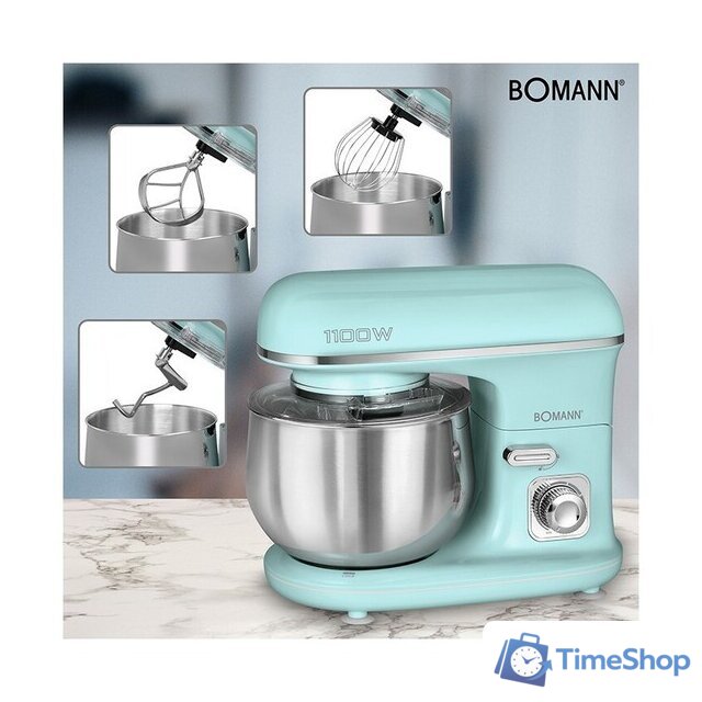 Планетарный миксер Bomann KM 6030 CB (мятный) - Изображение №2 — Интернет-магазин Time-Shop