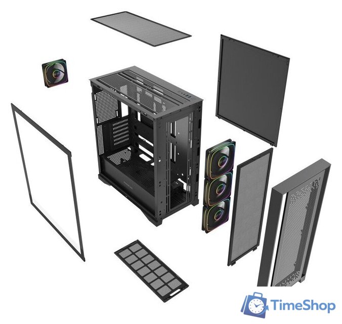 Корпус Powercase ByteFlow Pro ARGB CH9GPB-A4 - Изображение №8 — Интернет-магазин Time-Shop