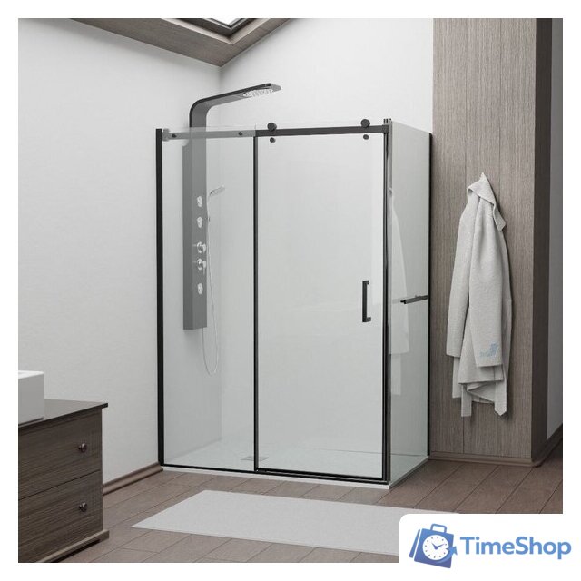 Душевой уголок RGW TO-44-1B (TO-14B + Z-060-2B) 020744148-14 140x80 (черный/прозрачное стекло) - Изображение №1 — Интернет-магазин Time-Shop