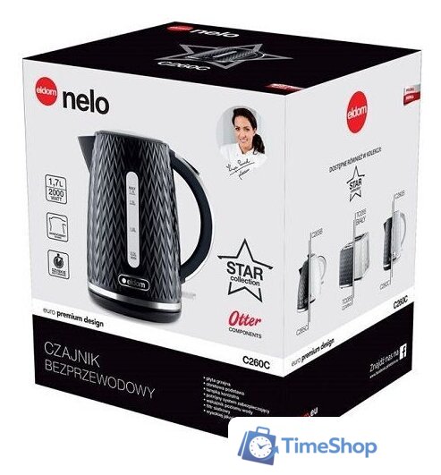 Электрический чайник Eldom C260 Nelo (черный) - Изображение №9 — Интернет-магазин Time-Shop