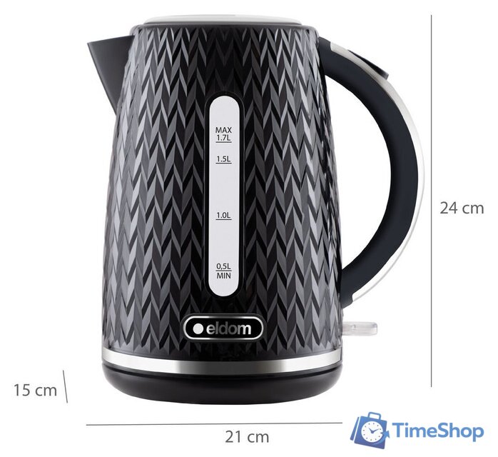 Электрический чайник Eldom C260 Nelo (черный) - Изображение №8 — Интернет-магазин Time-Shop