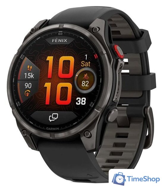 Умные часы Garmin Fenix 8 Pro 47мм (серый, черный силиконовый ремешок) - Изображение №1 — Интернет-магазин Time-Shop