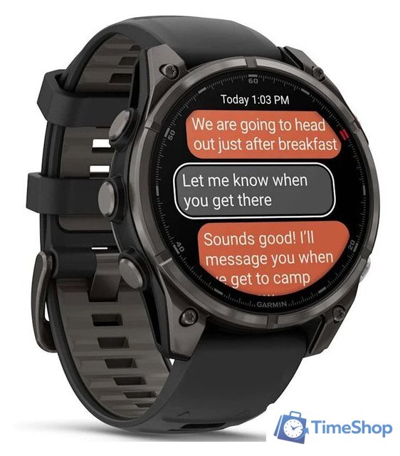 Умные часы Garmin Fenix 8 Pro 47мм (серый, черный силиконовый ремешок) - Изображение №3 — Интернет-магазин Time-Shop