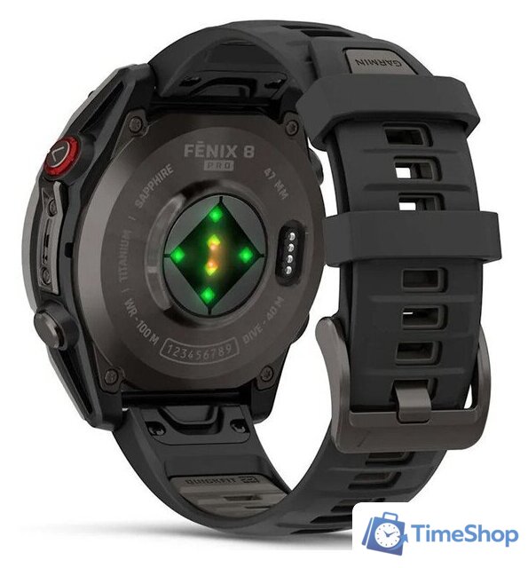 Умные часы Garmin Fenix 8 Pro 47мм (серый, черный силиконовый ремешок) - Изображение №6 — Интернет-магазин Time-Shop