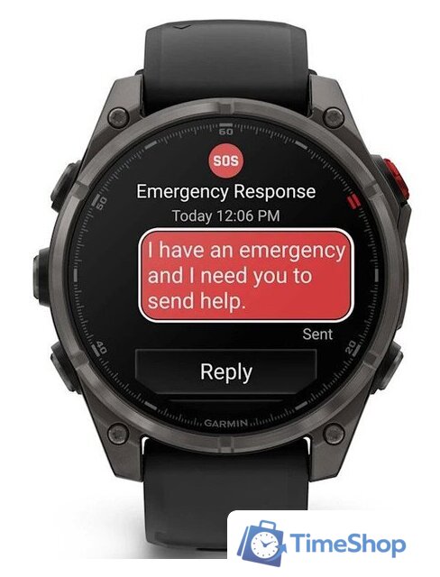 Умные часы Garmin Fenix 8 Pro 47мм (серый, черный силиконовый ремешок) - Изображение №2 — Интернет-магазин Time-Shop
