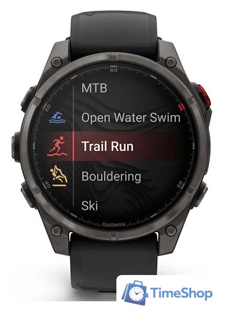 Умные часы Garmin Fenix 8 Pro 47мм (серый, черный силиконовый ремешок) - Изображение №4 — Интернет-магазин Time-Shop