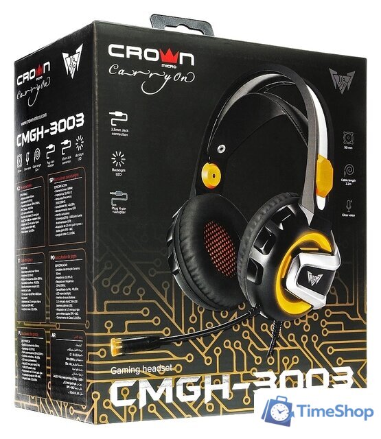 Наушники CrownMicro CMGH-3003 - Изображение №6 — Интернет-магазин Time-Shop