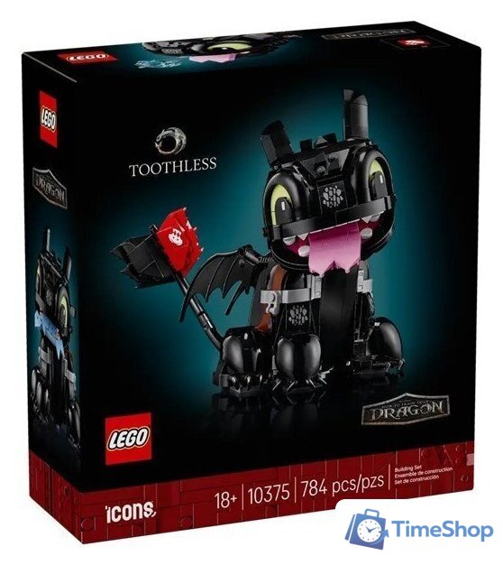 Конструктор LEGO Icons 10375 Как приручить дракона: Беззубик - Изображение №1 — Интернет-магазин Time-Shop
