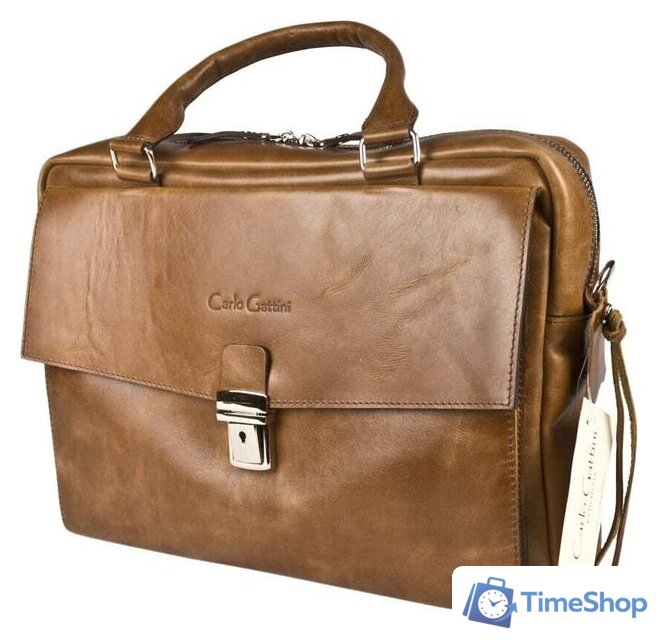 Портфель Carlo Gattini Terrazzo 1031-03 (коньяк) - Изображение №1 — Интернет-магазин Time-Shop
