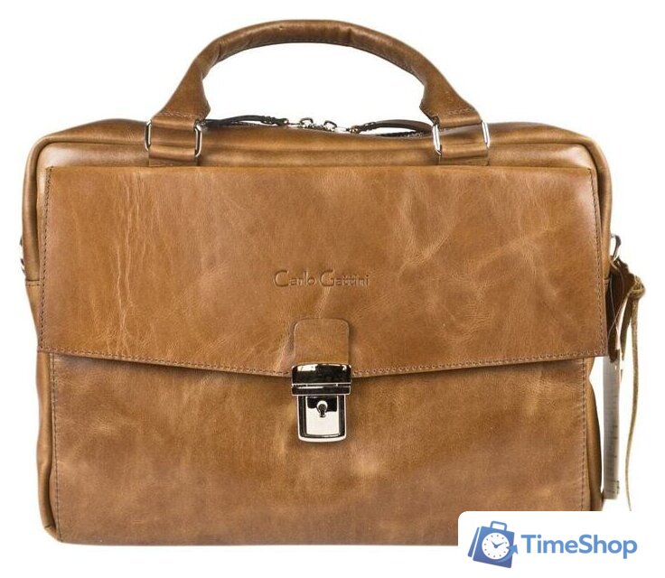 Портфель Carlo Gattini Terrazzo 1031-03 (коньяк) - Изображение №2 — Интернет-магазин Time-Shop