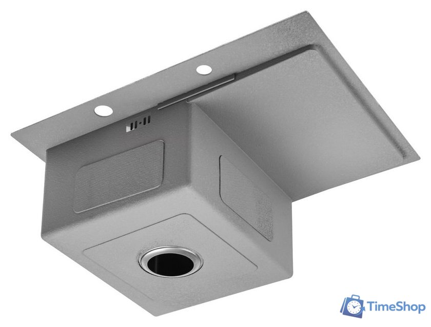 Кухонная мойка Saniteco 6550-R + Spike F9S07000 (хром, с сифоном, дозатором и коландером) - Изображение №5 — Интернет-магазин Time-Shop