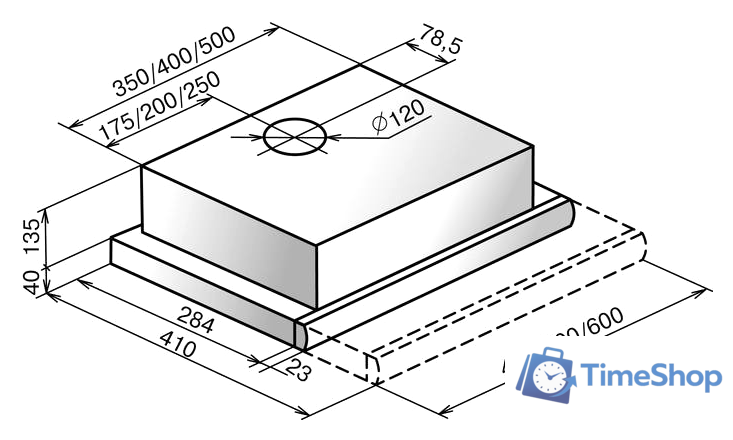 Кухонная вытяжка Elikor Интегра 60П-400-В2Л (белый) (840854) - Изображение №3 — Интернет-магазин Time-Shop
