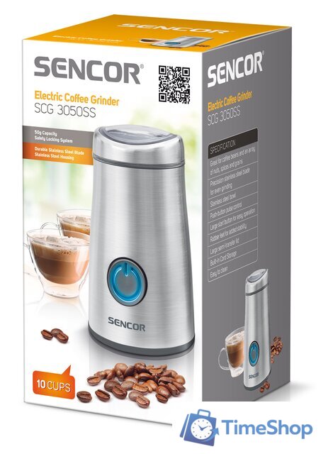 Электрическая кофемолка Sencor SCG 3050SS - Изображение №2 — Интернет-магазин Time-Shop
