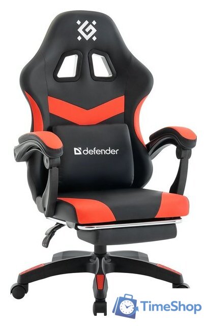 Игровое (геймерское) кресло Defender Runa Pro (черный/красный) - Изображение №1 — Интернет-магазин Time-Shop