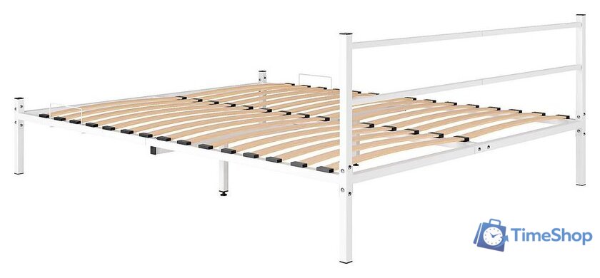 Кровать Князев Мебель Калабрия 1 КЛ1.140.200.Б (белый муар) - Изображение №2 — Интернет-магазин Time-Shop