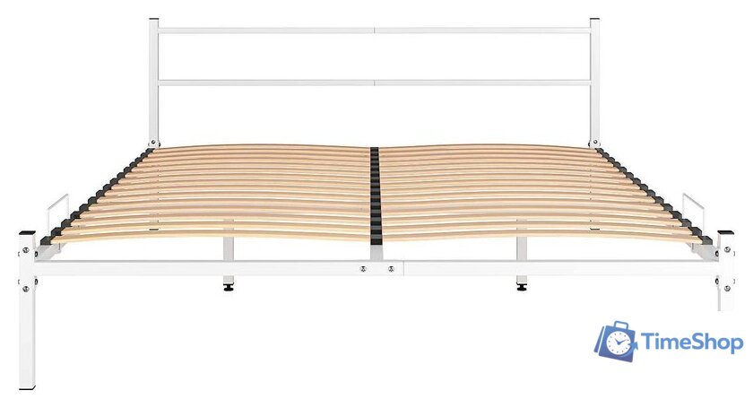 Кровать Князев Мебель Калабрия 1 КЛ1.140.200.Б (белый муар) - Изображение №3 — Интернет-магазин Time-Shop