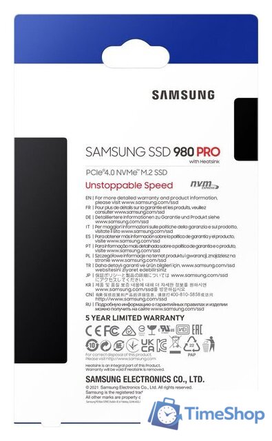 SSD Samsung 980 Pro с радиатором 1TB MZ-V8P1T0CW - Изображение №6 — Интернет-магазин Time-Shop