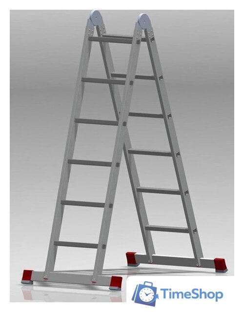 Лестница-трансформер Новая высота NV 331 шарнирная 2x6 ступеней - Изображение №3 — Интернет-магазин Time-Shop
