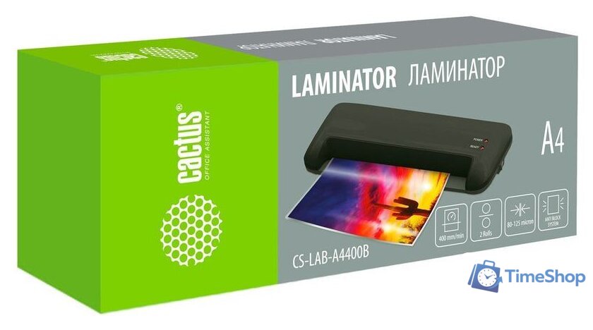 Ламинатор CACTUS CS-LAB-A4400B - Изображение №2 — Интернет-магазин Time-Shop