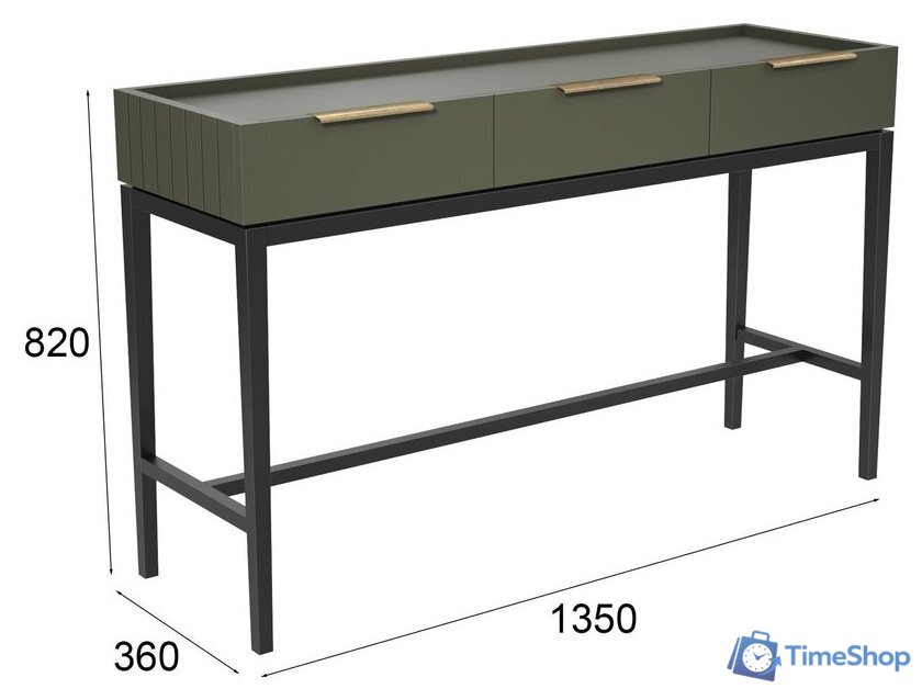 Туалетный столик без зеркала Алери Ричмонд (грей/черно-серый) - Изображение №6 — Интернет-магазин Time-Shop