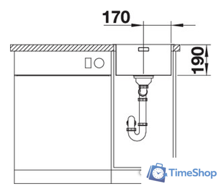 Кухонная мойка Blanco Andano 340-IF (без клапана-автомата) - Изображение №2 — Интернет-магазин Time-Shop
