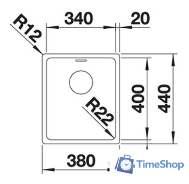 Кухонная мойка Blanco Andano 340-IF (без клапана-автомата) - Изображение №4 — Интернет-магазин Time-Shop
