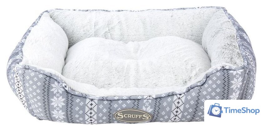 Лежак Scruffs Santa Paws 660696 (бело-серый) - Изображение №1 — Интернет-магазин Time-Shop
