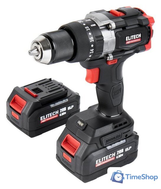 Ударная дрель-шуруповерт ELITECH CD 20BL2 E2201.042.02 (с 2-мя АКБ, кейс) - Изображение №1 — Интернет-магазин Time-Shop