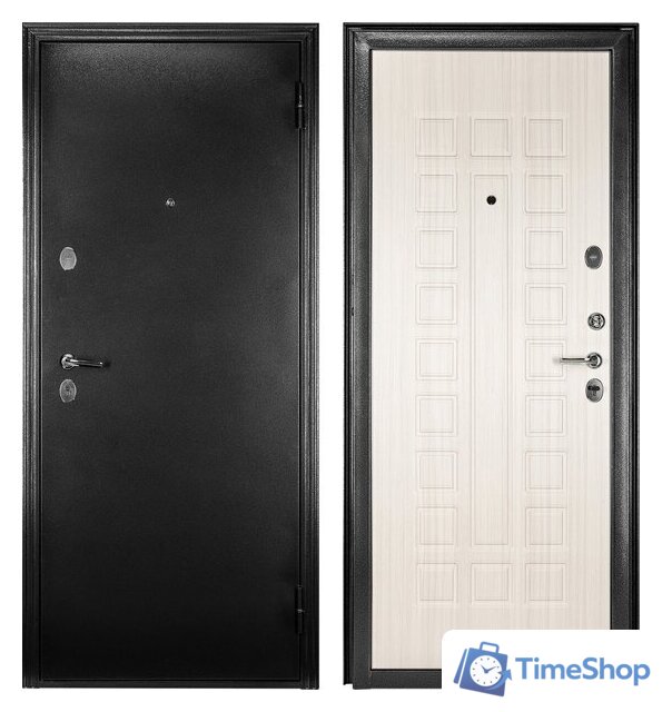 Металлическая дверь Guard MG60 МДФ 97х205 правая (черное серебро/белый ясень) - Изображение №1 — Интернет-магазин Time-Shop