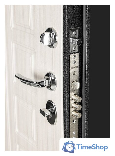 Металлическая дверь Guard MG60 МДФ 97х205 правая (черное серебро/белый ясень) - Изображение №5 — Интернет-магазин Time-Shop