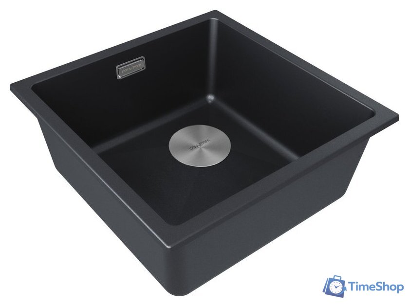 Кухонная мойка Paulmark IT-Granit Lumi 45 Uni-Skew LU45SK-BLM (черный/черный металлик) - Изображение №2 — Интернет-магазин Time-Shop