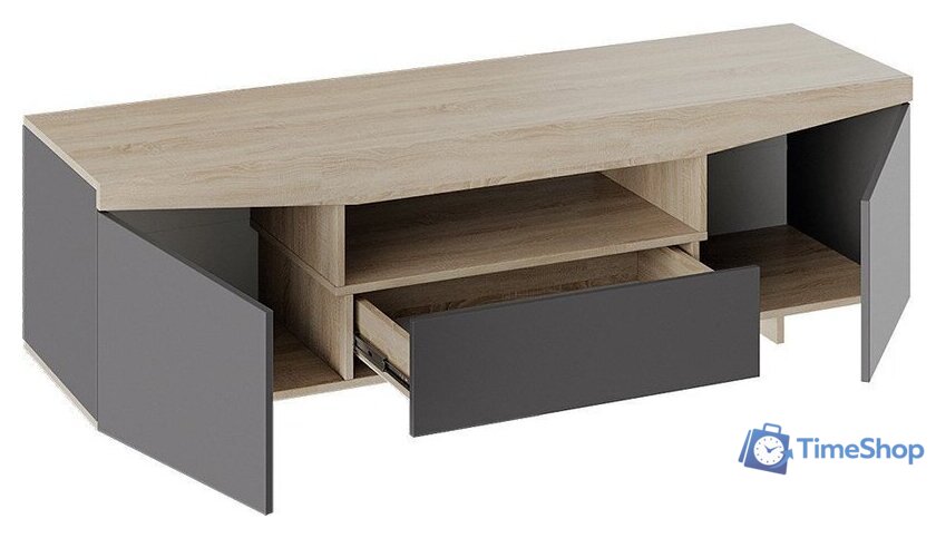 Тумба Трия ТВ тип 1 (дуб сонома/графит серый) - Изображение №5 — Интернет-магазин Time-Shop