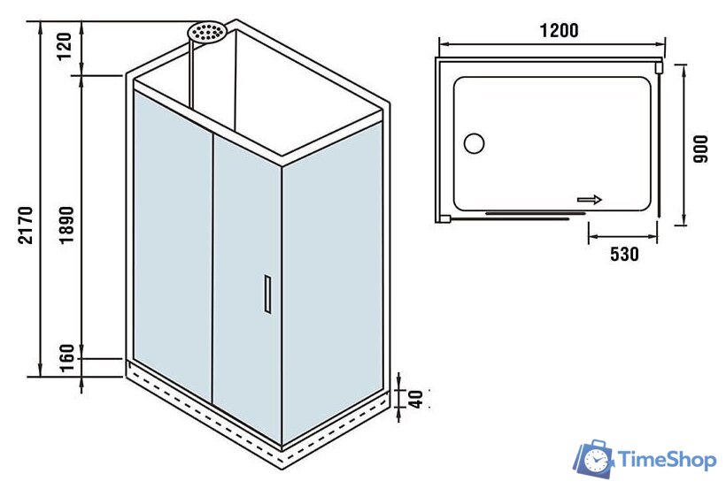 Душевая кабина WeltWasser WW500 Laine 1211 - Изображение №7 — Интернет-магазин Time-Shop